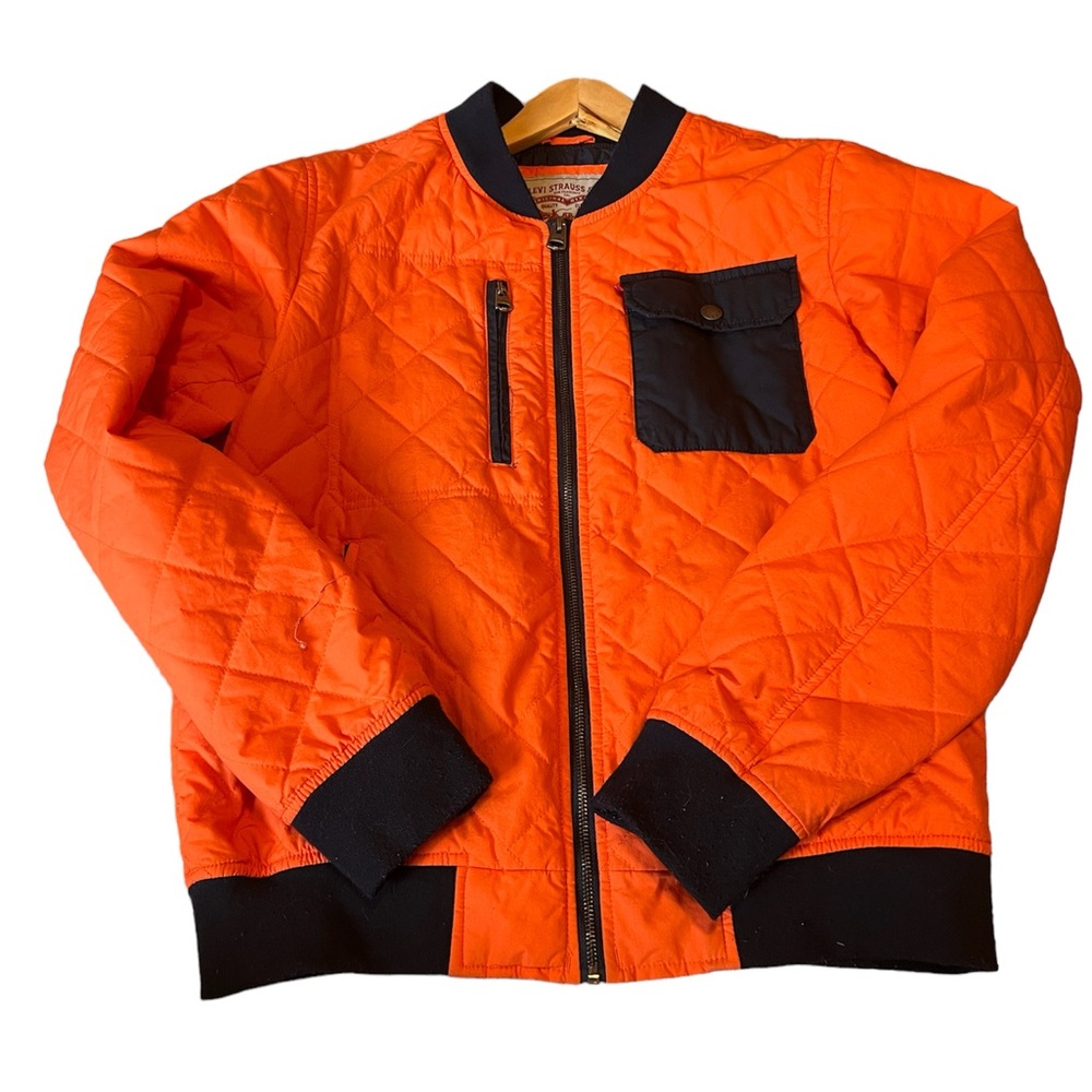 🧡Levis - orange bomber jacket w/ black detailing